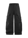 Liber Autumn Neutral wear Multiple pockets Solid Color Cargo Trousers