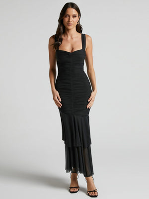 Liber Spring Women's Mesh Maxi Dresses