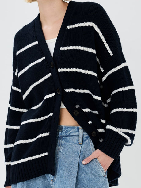 Liber Buttons Contrasting Colors Color Matching Cardigans