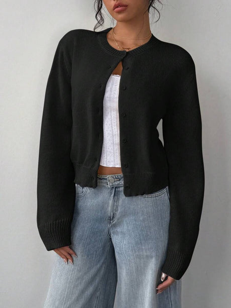 Thread Solid Color Simplicity Cardigans
