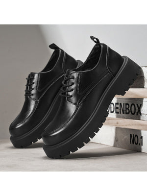 Liber Four Seasons Thick-Sole Men's Black Shoes