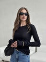 Liber Autumn Women's Personality Solid T-shirt