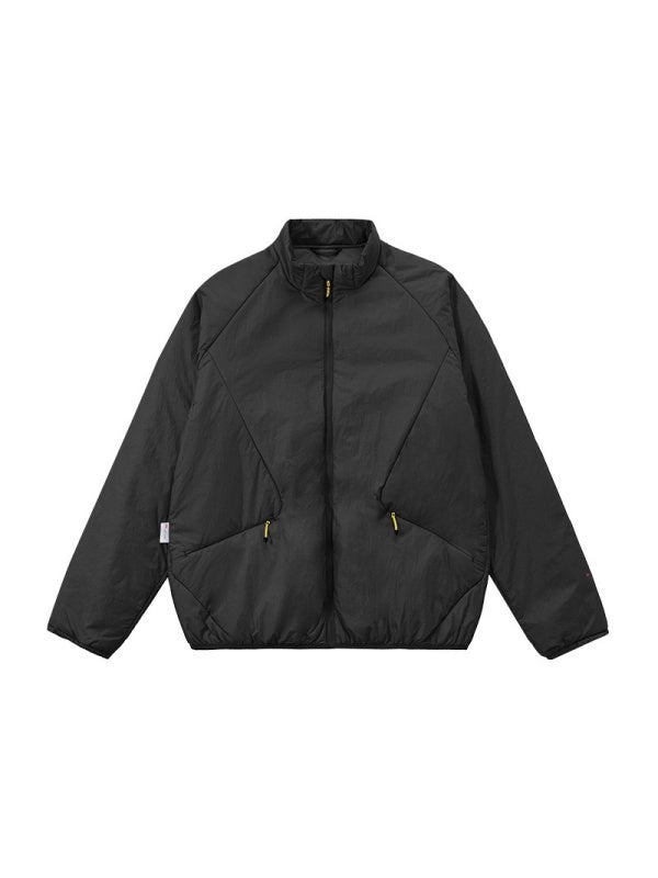 Water-repellent Sports Stand Collar Solid Color Windproof Cotton Jacket