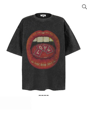 Liber Summer Neutral Printed Mouth T-shirts