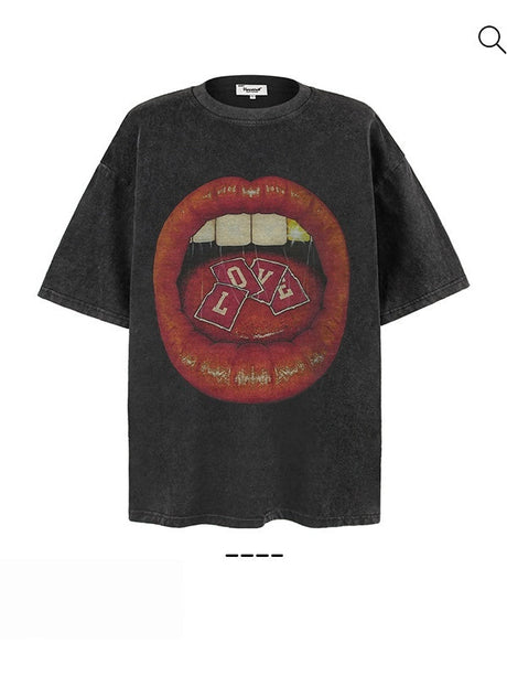 Liber Summer Neutral Printed Mouth T-shirts