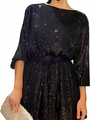 Basic Sequins Bandage Party Short Dress