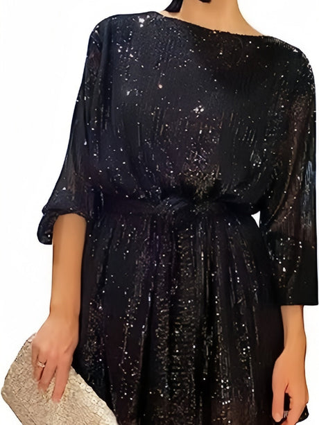 Basic Sequins Bandage Party Short Dress
