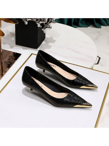 Liber Spring and Autumn Metal Women's High Heels