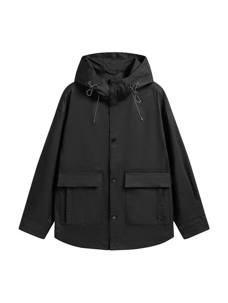 Water Proof Windproof Solid Color Hooded All-match Work Jacket