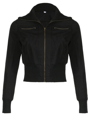 Liber Autumn Women's Pocket Zipper Jackets