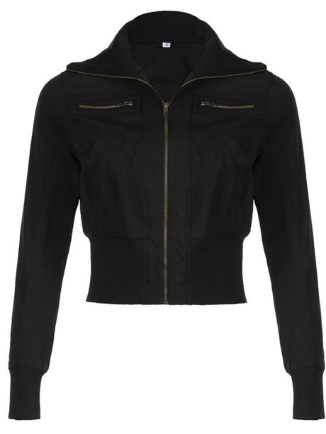 Liber Autumn Women's Pocket Zipper Jackets