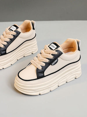 Colorblock Thick-Sole Women's Casual Sneakers