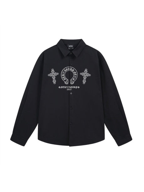 Personality Cross Dark Devanagari Gothic Alphabet Shirts