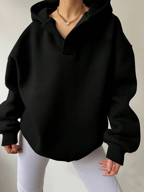 Liber Autumn Women's Hooded Solid Color Sweatshirts&Hoodies
