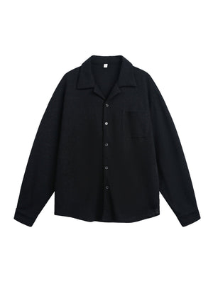 Liber Autumn Men's Pocket decoration Solid Color Shirts