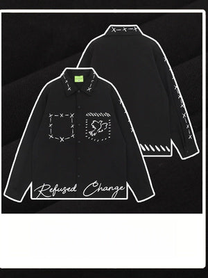 Liber Autumn Men's Printed Cartoon Shirts
