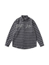Liber Autumn Neutral wear Beading Plaid Shirts