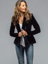 Velvet Long Sleeve Pocket Blazers