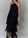 Tassel Backless Maxi Dresses