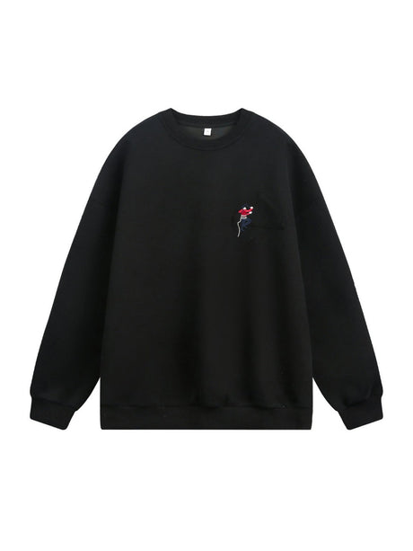 Liber Autumn Men's Embroidered Pattern Pattern Sweatshirts