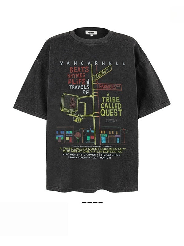 Liber Summer Neutral Printed Pattern T-shirts