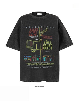 Liber Summer Neutral Printed Pattern T-shirts