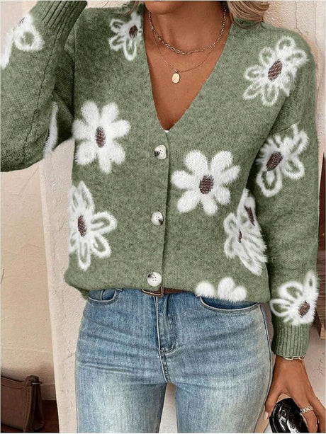 Flower pattern Cardigans