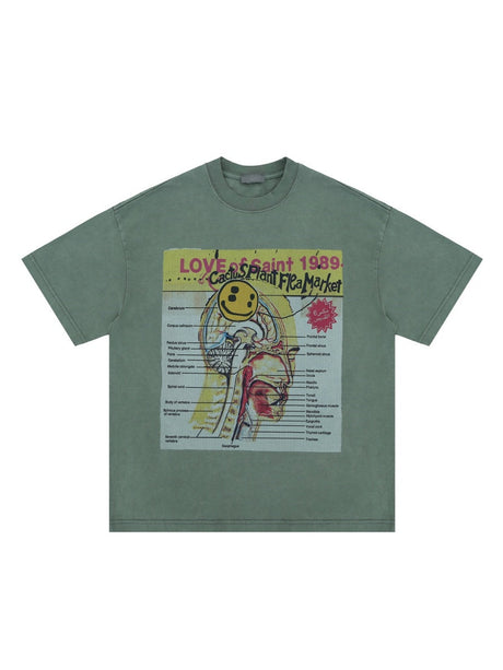 Liber Summer Men's Printed Letter T-shirts