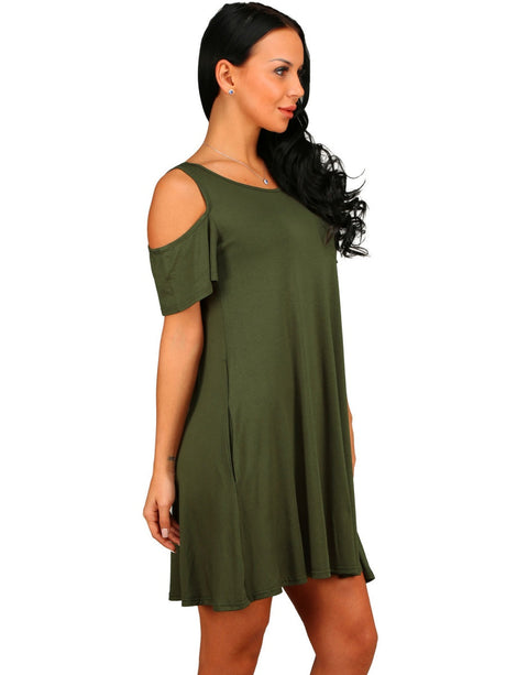 Liber Summer Women's Splicing Solid Color Mini&Short Dresses
