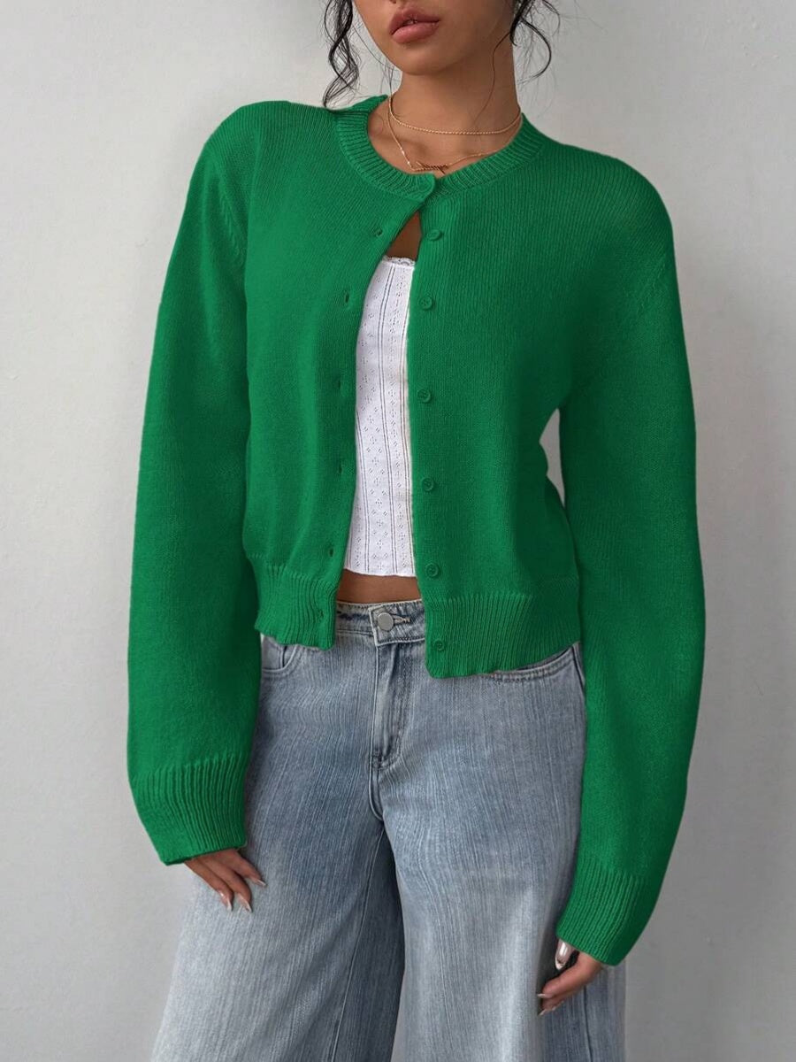 Thread Solid Color Simplicity Cardigans