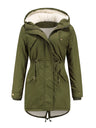 Cotton Solid Color Hooded Thick Plush Cotton Clothes