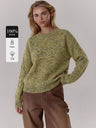 100% Wool Flecked Crew-Neck Sweater