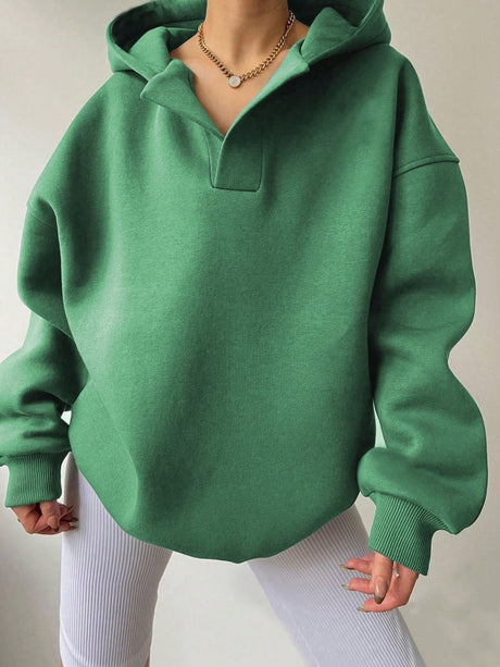 Liber Autumn Women's Hooded Solid Color Sweatshirts&Hoodies