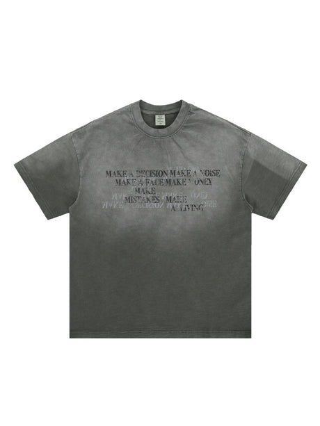 Liber Summer Men's Printed Letter T-shirts