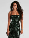 Liber Autumn women's sequined suspender long dress