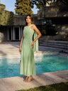 Shawl Backless Maxi Dress