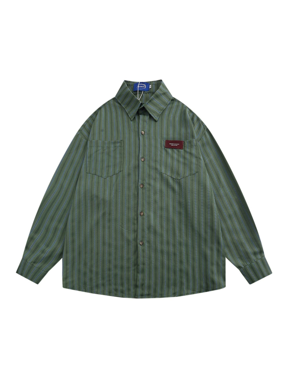 Liber Autumn Neutral wear Pocket decoration Stripes Shirts