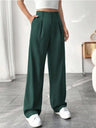 High waist Pocket Wide-leg Pants
