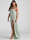 Liber Autumn women's sequins Tube top High-slit halterneck long dress