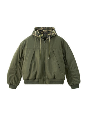 Removable Fake Two Pieces Cleanfit Hooded Baseball Uniform