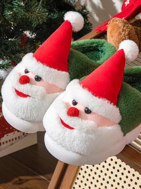 Santa Claus Color-block Slippers