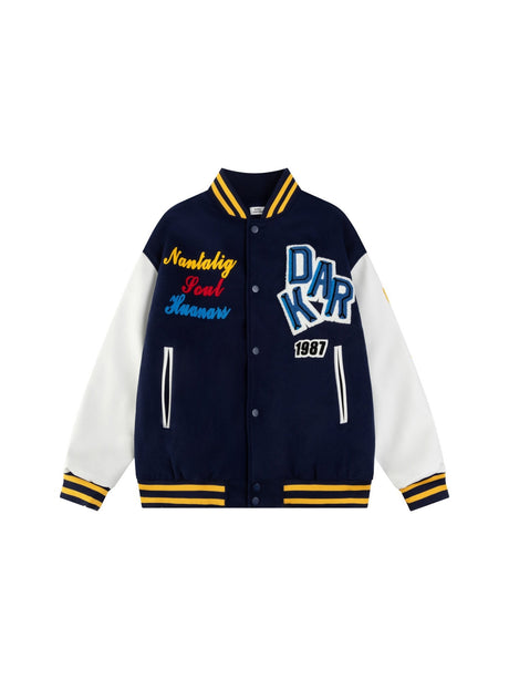 Flocking Embroidery Letter Quilted Thickening Baseball Uniform