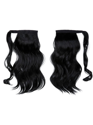 Long, Wavy, Natural Curl Wig With Wrap-around Design