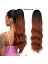 Pull-cord Hair Tie Water Ripple High-temperature Silk Ponytail Wig