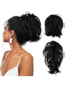 Short, Curled Ponytail Wig With Clip