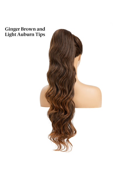 Water Ripple Drawstring Style High-temperature Synthetic Fiber Long Curly Hair