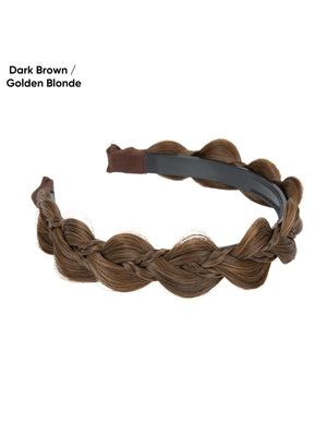 Braided Headband, Wide-brimmed Three-strand Sandwich Wig