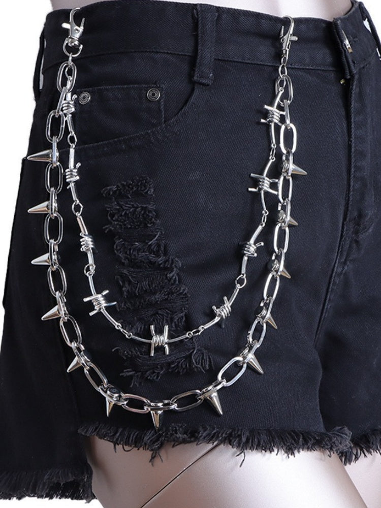 Hip Hop Punk Studs  Waist Chains