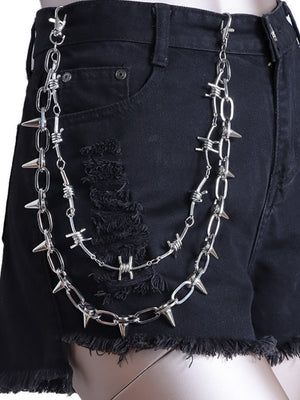 Hip Hop Punk Studs  Waist Chains