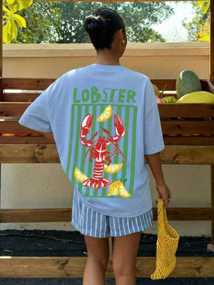 Casual And Versatile 3D Letter Pattern T-shirt